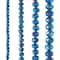 Sapphire Aurora Borealis Faceted Glass Round Beads by Bead Landing&#x2122;
